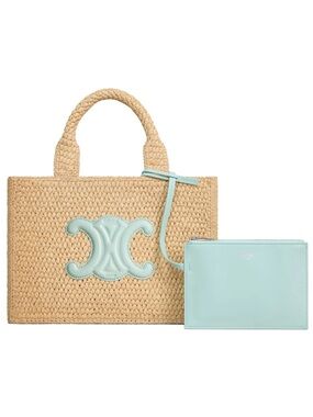 New Celine Small Cabas Thais Raffia Shoulder Bag